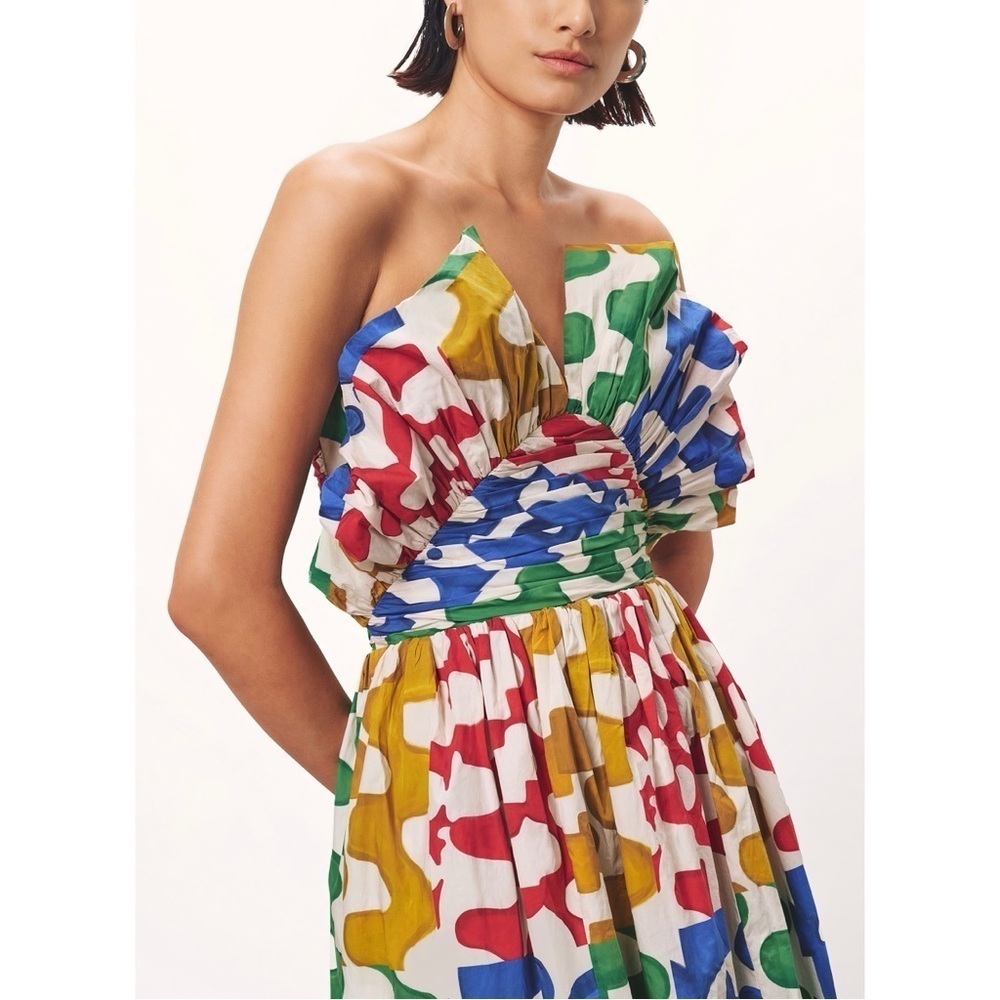NWOT Mara Hoffman Cropped Ruffle Vivi Strapless Top - Picture 4 of 7